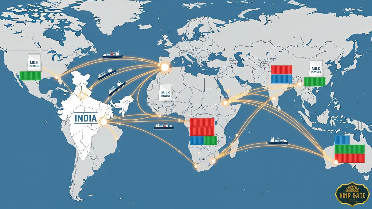 Major countries importing milk powder from India for global dairy trade.