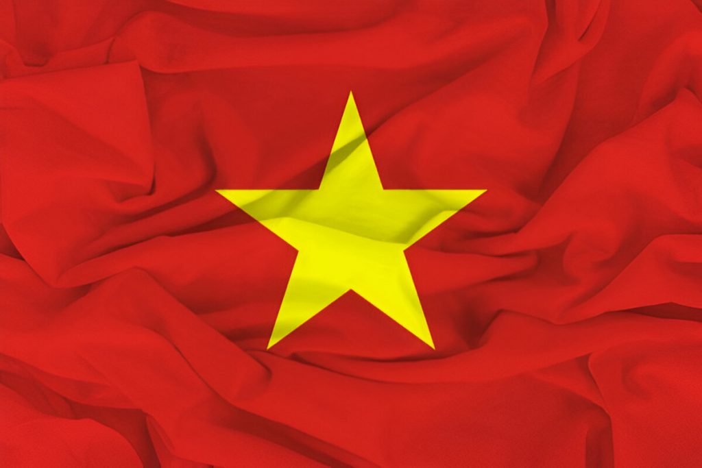 Vietnam flag representing a fast-growing tea exporting country
