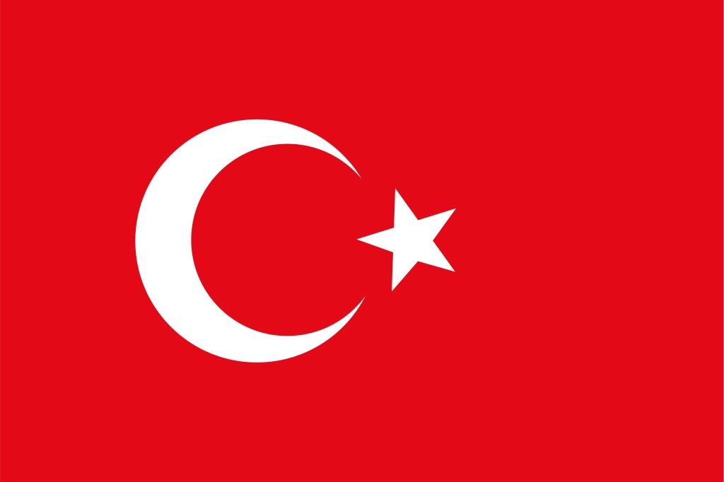 Turkey flag representing regional tea exports